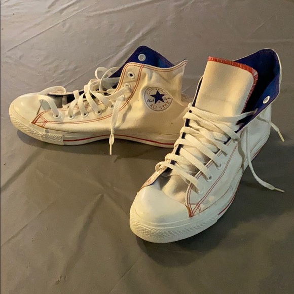 red white and blue chucks